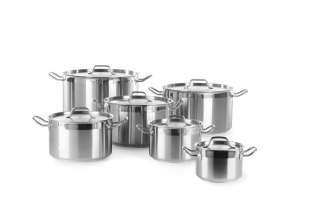 Garnek średni z pokrywką, HENDI, Profi Line, 23,2L, ⌀360x(H)230mm