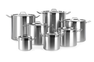 Garnek wysoki z pokrywką, HENDI, Profi Line, 3L, ⌀160x(H)150mm