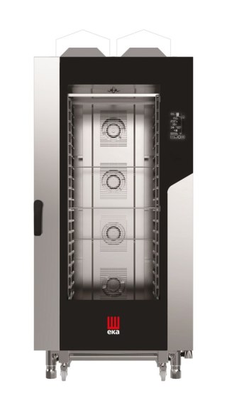 Piec konwekcyjno-parowy Millennial Black Mask Gastro, 20× GN 1/1 - sterowany elektronicznie, gazowy, Tecnoeka, 230V/1450W, 30000