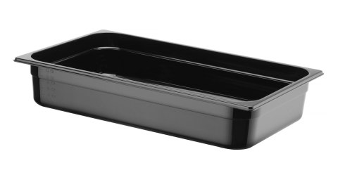Pojemnik GN 1/1 z czarnego poliwęglanu, HENDI, Profi Line, GN 1/1, 14L, czarny, 530x325x(H)100mm