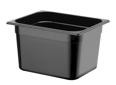Pojemnik GN 1/2 z czarnego poliwęglanu, HENDI, Profi Line, 12,5L, czarny, 325x265x(H)200mm