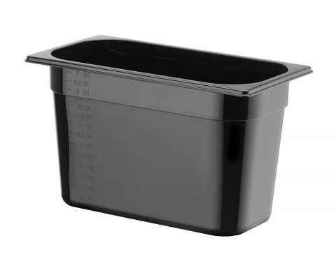 Pojemnik GN 1/3 z czarnego poliwęglanu, HENDI, Profi Line, GN 1/3, 7,8L, czarny, 325x176x(H)200mm