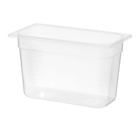 Pojemnik GN 1/3 z polipropylenu, HENDI, Profi Line, GN 1/3, 6,5L, transparentny, 325x176x(H)200mm