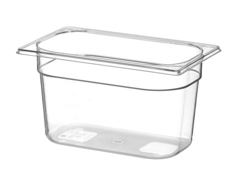 Pojemnik GN 1/4 z poliwęglanu, HENDI, Profi Line, GN 1/4, 5,5L, transparentny, 265x162x(H)200mm