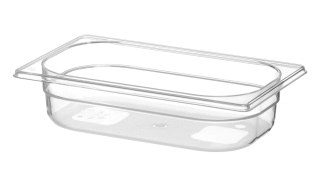 Pojemnik GN 1/4 z poliwęglanu, HENDI, Profi Line, GN 1/4, 1,8L, transparentny, 265x162x(H)65mm