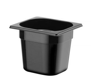 Pojemnik GN 1/6 z czarnego poliwęglanu, HENDI, Profi Line, GN 1/6, 2,4L, czarny, 176x162x(H)150mm