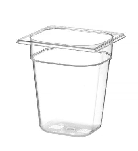 Pojemnik GN 1/6 z poliwęglanu, HENDI, Profi Line, GN 1/6, 3,4L, transparentny, 176x162x(H)200mm