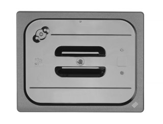 Pokrywa do pojemników GN z czarnego poliwęglanu GN 1/2