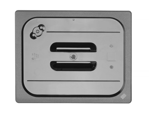 Pokrywa do pojemników GN z czarnego poliwęglanu GN 1/2