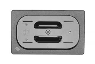 Pokrywa do pojemników GN z czarnego poliwęglanu GN 1/4