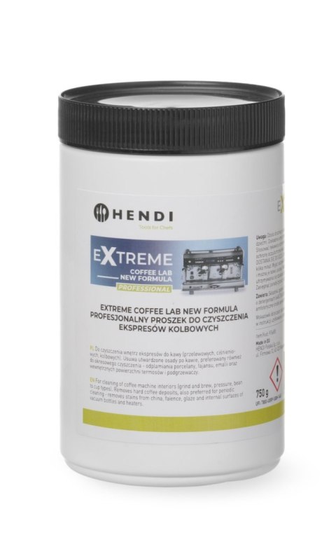 Extreme Coffee Lab NEW FORMULA profesjonalny proszek do czyszczenia ekspresów kolbowych, HENDI, 0,75 kg
