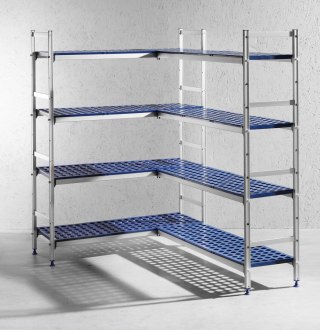 Regał magazynowy aluminiowy, HENDI, 1280x405x(H)1685mm