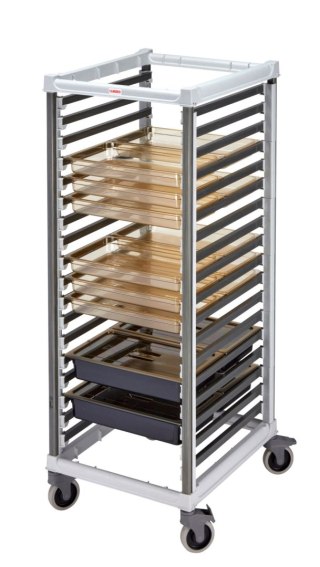 Wózek CAMBRO Camshelving® do transportu pojemników 18 × GN 2/1