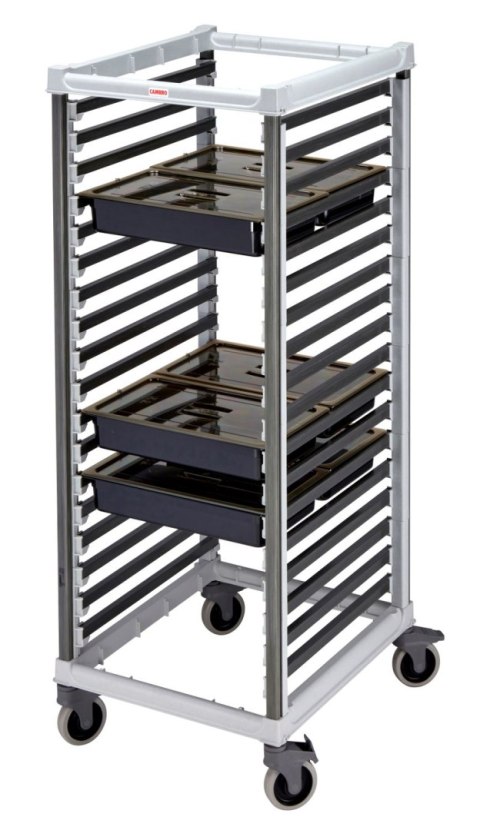 Wózek CAMBRO Camshelving® do transportu pojemników 18 × GN 2/1