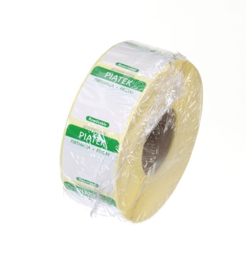 Etykiety Food Safety na każdy dzień tygodnia - wielorazowe, HENDI, Piątek, zielony, 1000 szt., 25x25mm