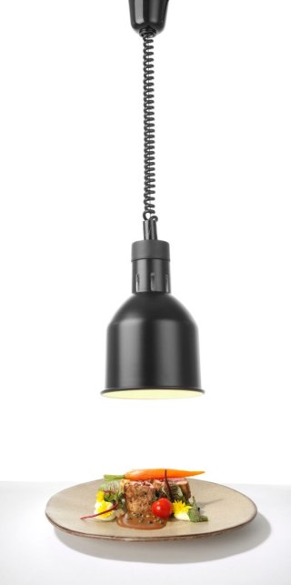 Lampa do podgrzewania potraw wisząca, cylindryczna, HENDI, czarny, 230V/375W, ⌀175x(H)250mm