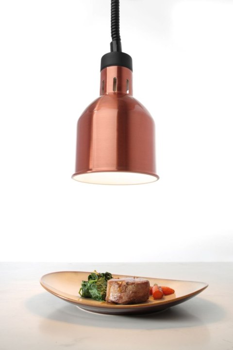Lampa do podgrzewania potraw wisząca, cylindryczna, HENDI, miedziany, 230V/375W, ⌀175x(H)250mm
