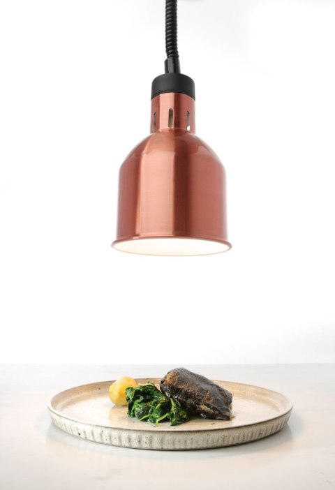 Lampa do podgrzewania potraw wisząca, cylindryczna, HENDI, miedziany, 230V/375W, ⌀175x(H)250mm