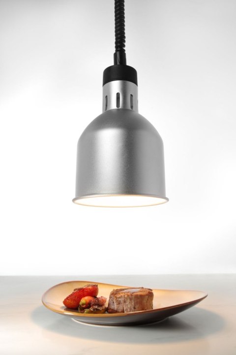 Lampa do podgrzewania potraw wisząca, cylindryczna, HENDI, srebrny, 230V/375W, ⌀175x(H)250mm