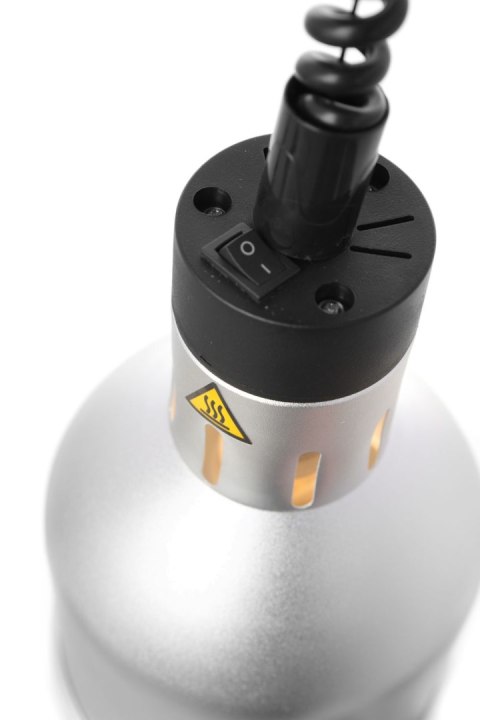 Lampa do podgrzewania potraw wisząca, cylindryczna, HENDI, srebrny, 230V/375W, ⌀175x(H)250mm