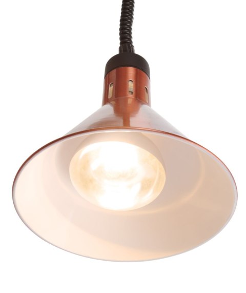 Lampa do podgrzewania potraw wisząca, stożkowa, HENDI, miedziany, 230V/375W, ⌀275x(H)250mm