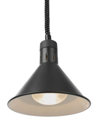 Lampa do podgrzewania potraw wisząca, stożkowa, HENDI, czarny, 230V/375W, ⌀275x(H)250mm