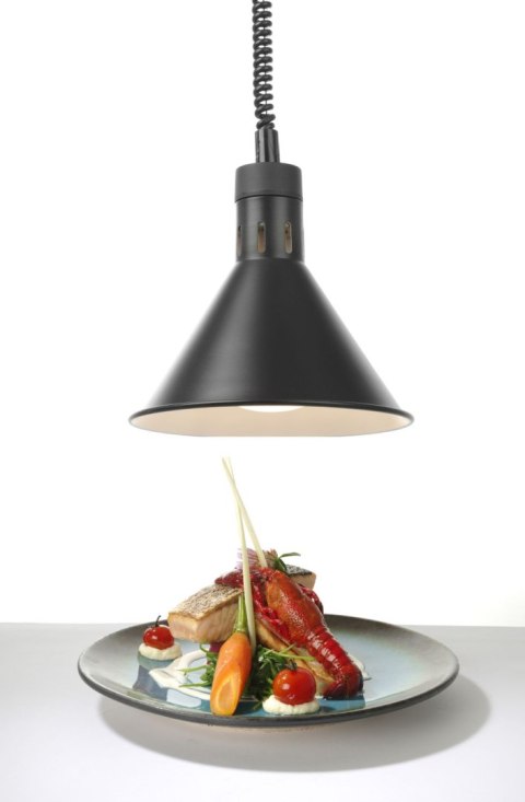 Lampa do podgrzewania potraw wisząca, stożkowa, HENDI, czarny, 230V/375W, ⌀275x(H)250mm