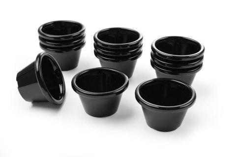 Miseczka ramekin 45 ml, zestaw 12 szt. czarna