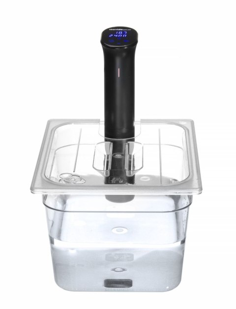 Pokrywka do pojemników GN 1/2 z poliwęglanu z wycięciem na Cyrkulator Sous-Vide 222645