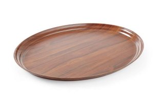 Taca antypoślizgowa drewniana - owalna 230x160 mm