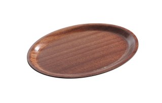 Taca antypoślizgowa drewniana - owalna 265x200 mm