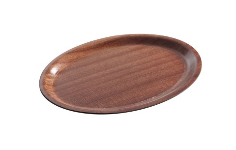 Taca antypoślizgowa drewniana - owalna 265x200 mm