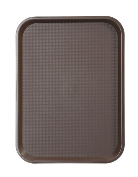 Taca z polipropylenu Fast Food średnia, AmerBox, brązowy, 305x415x(H)20mm