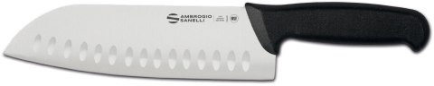 Nóż Santoku Supra, Ambrogio Sanelli, ostrze ze żłobieniami, (L)340mm