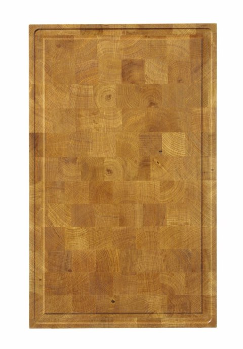 Deska dębowa do serwowania, sztorcowa, HENDI, 325x265x(H)30mm