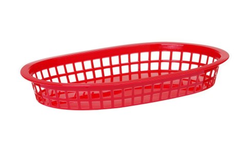 Koszyk do pieczywa owalny, HENDI, czerwony, 6 szt., 272x175x(H)38mm