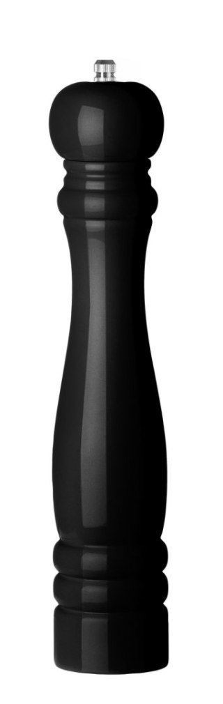 Młynek do pieprzu drewniany, HENDI, czarny, o60x(H)315mm