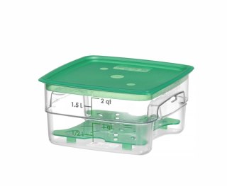 Pojemnik na żywność CamSquares Fresh Pro, Cambro, 1,9L, transparentny, 191x191x(H)98mm