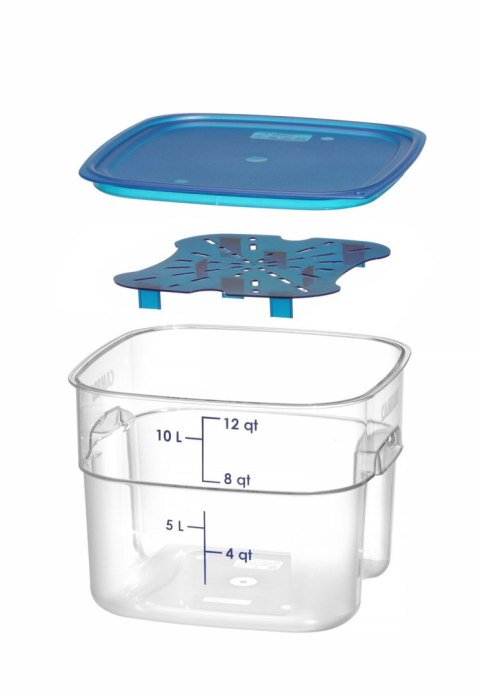Pojemnik na żywność CamSquares Fresh Pro, Cambro, 11,4L, transparentny, 289x289x(H)216mm
