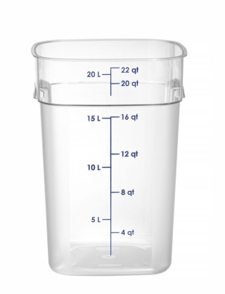 Pojemnik na żywność CamSquares Fresh Pro, Cambro, 22,8L, transparentny, 289x289x(H)401mm