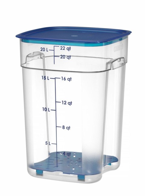 Pojemnik na żywność CamSquares Fresh Pro, Cambro, 22,8L, transparentny, 289x289x(H)401mm