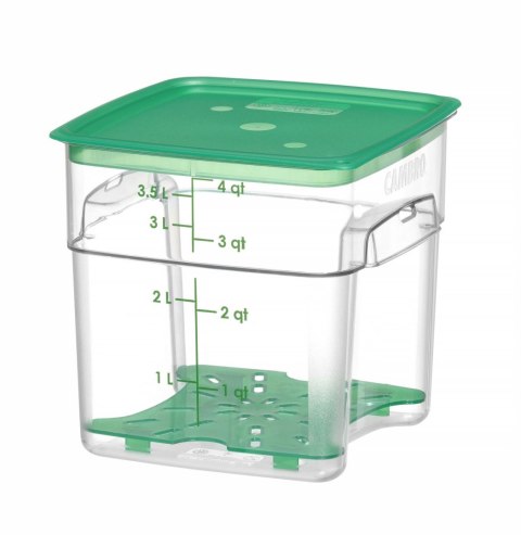 Pojemnik na żywność CamSquares Fresh Pro, Cambro, 3,8L, transparentny, 191x191x(H)183mm