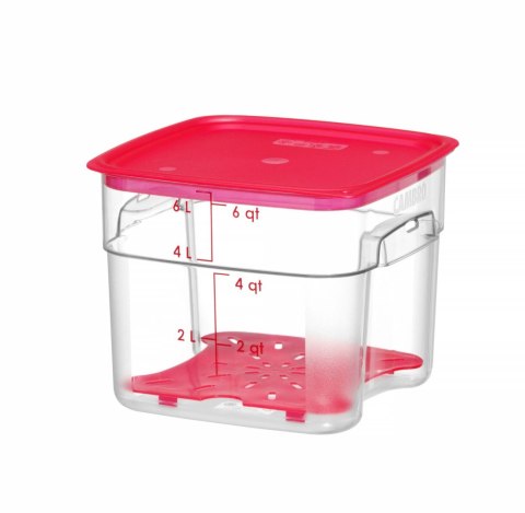 Pojemnik na żywność CamSquares Fresh Pro, Cambro, 5,7L, transparentny, 229x229x(H)180mm