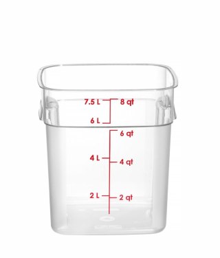 Pojemnik na żywność CamSquares Fresh Pro, Cambro, 7,6L, transparentny, 229x229x(H)243mm