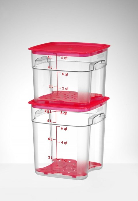 Pojemnik na żywność CamSquares Fresh Pro, Cambro, 7,6L, transparentny, 229x229x(H)243mm