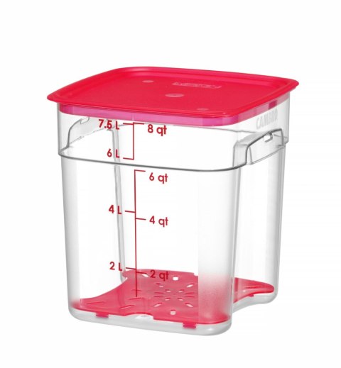 Pojemnik na żywność CamSquares Fresh Pro, Cambro, 7,6L, transparentny, 229x229x(H)243mm