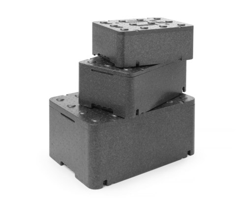 Pojemnik termoizolacyjny z piocelanu, o wym. 600x400x296 mm, 47,67L