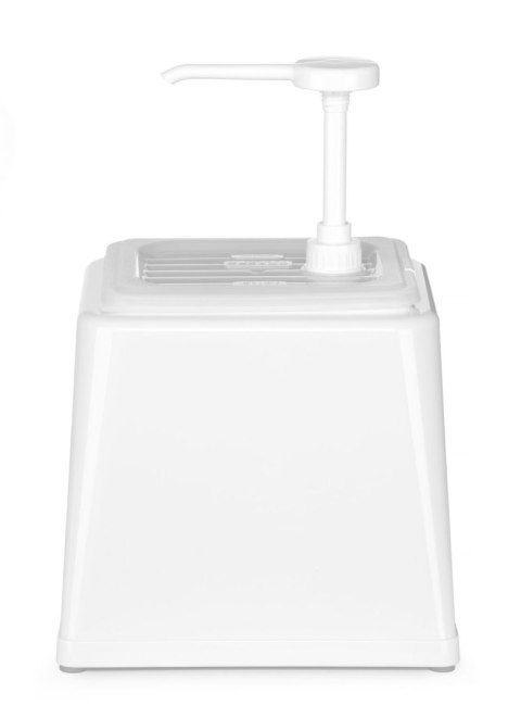 Pojemnik do sosów z pompką, HENDI, 2,5L, biały, 230x210x(H)327mm