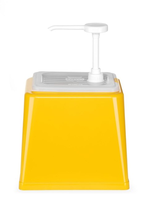 Pojemnik do sosów z pompką, HENDI, 2,5L, żółty, 230x210x(H)327mm