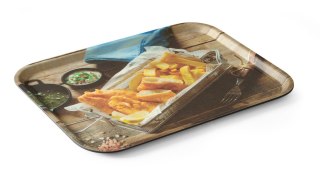 Taca do serwowania antypoślizgowa, z nadrukiem